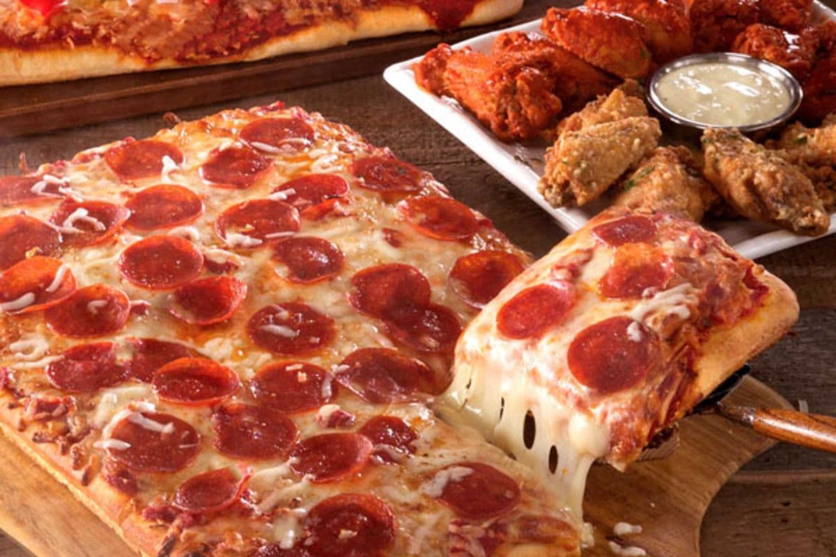 15"x21" Party Tray Pizza and 3 lb Wings