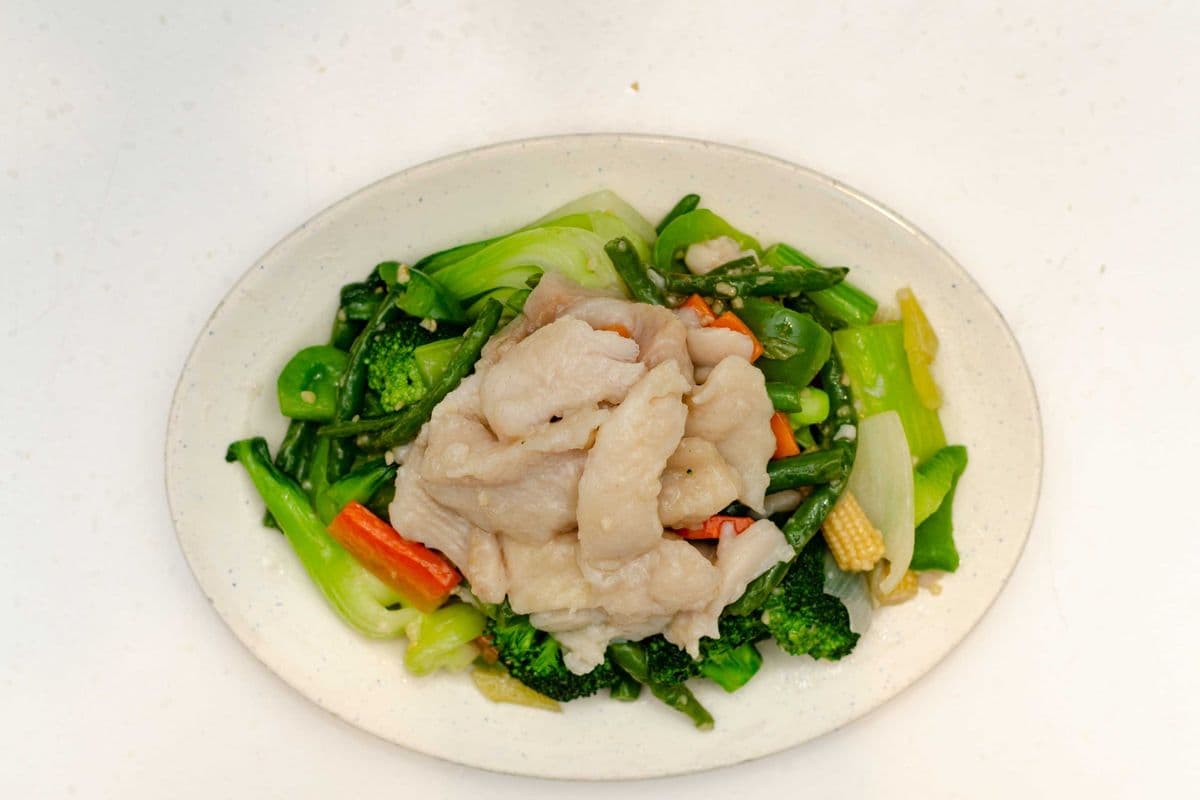 018A Sauteed Fish Slices Chop Suey 雜菜炒魚柳