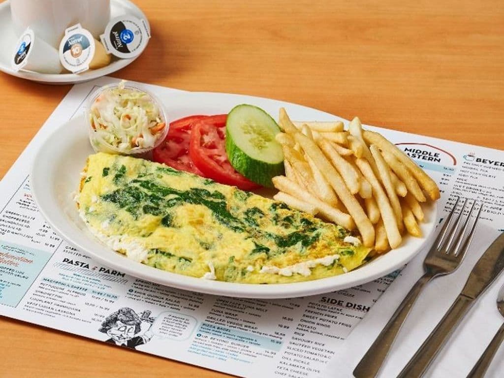 Spinach & Feta Omelette**