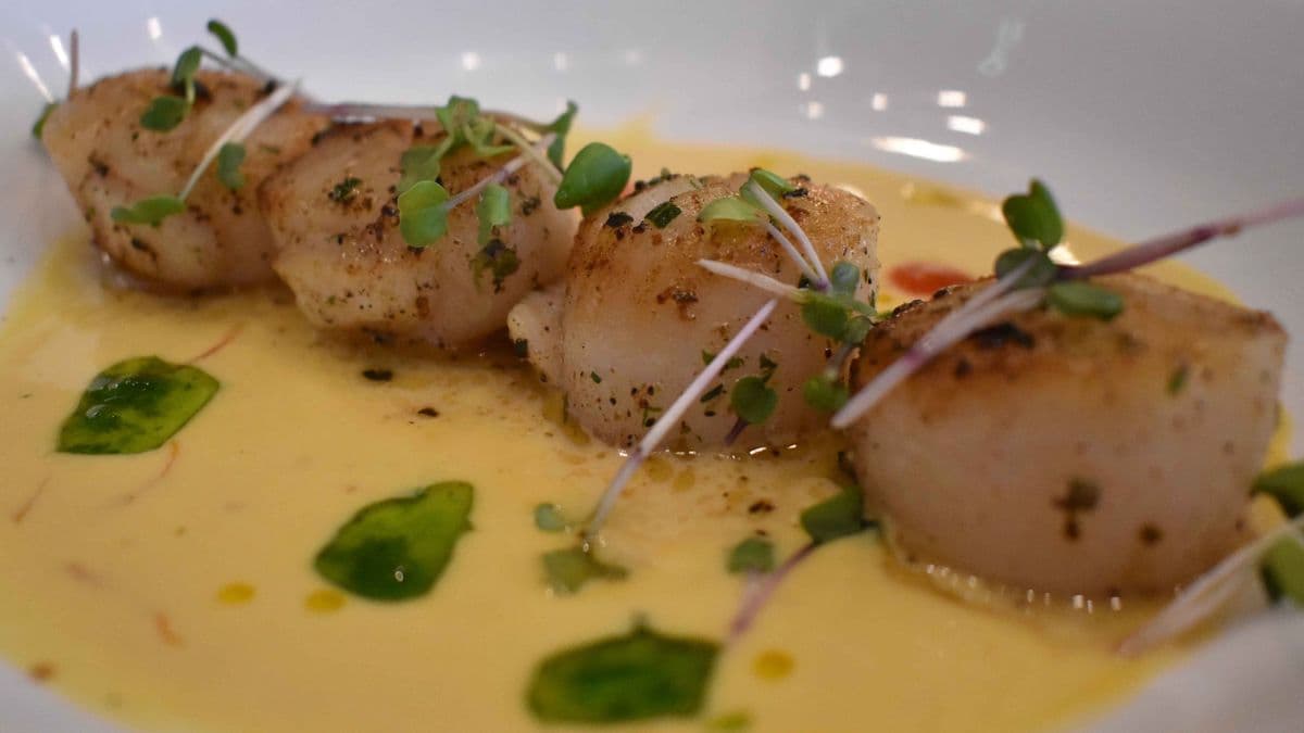 Saffron Glazed Scallops