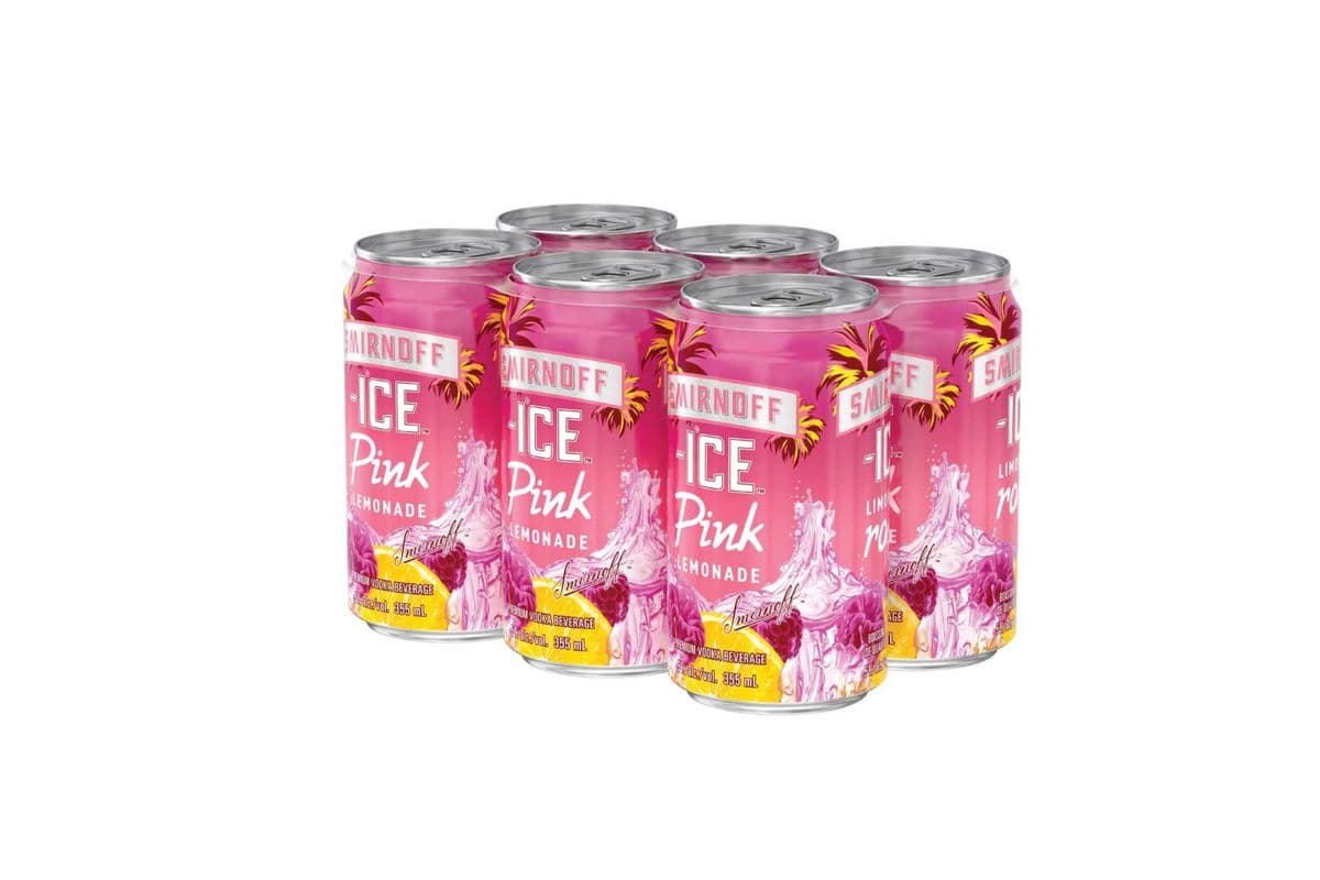 Smirnoff Ice Pink Lemonade 6 Pack Cans (6 x 355ML)