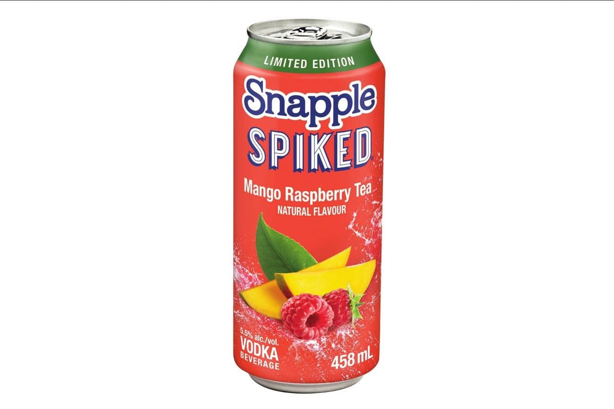 Snapple Spiked Tea - Mango Raspberry Flavour (1 x 458mL Can)