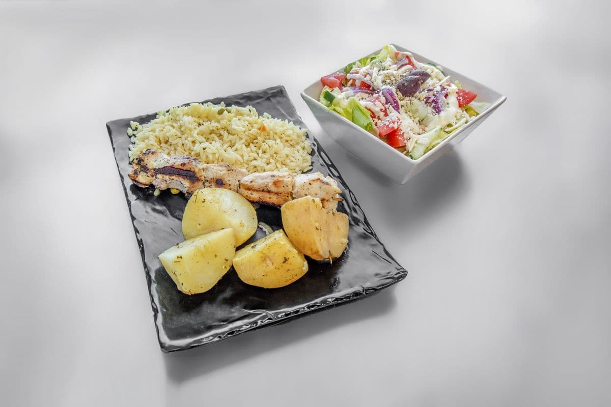 Chicken Souvlaki Dinner