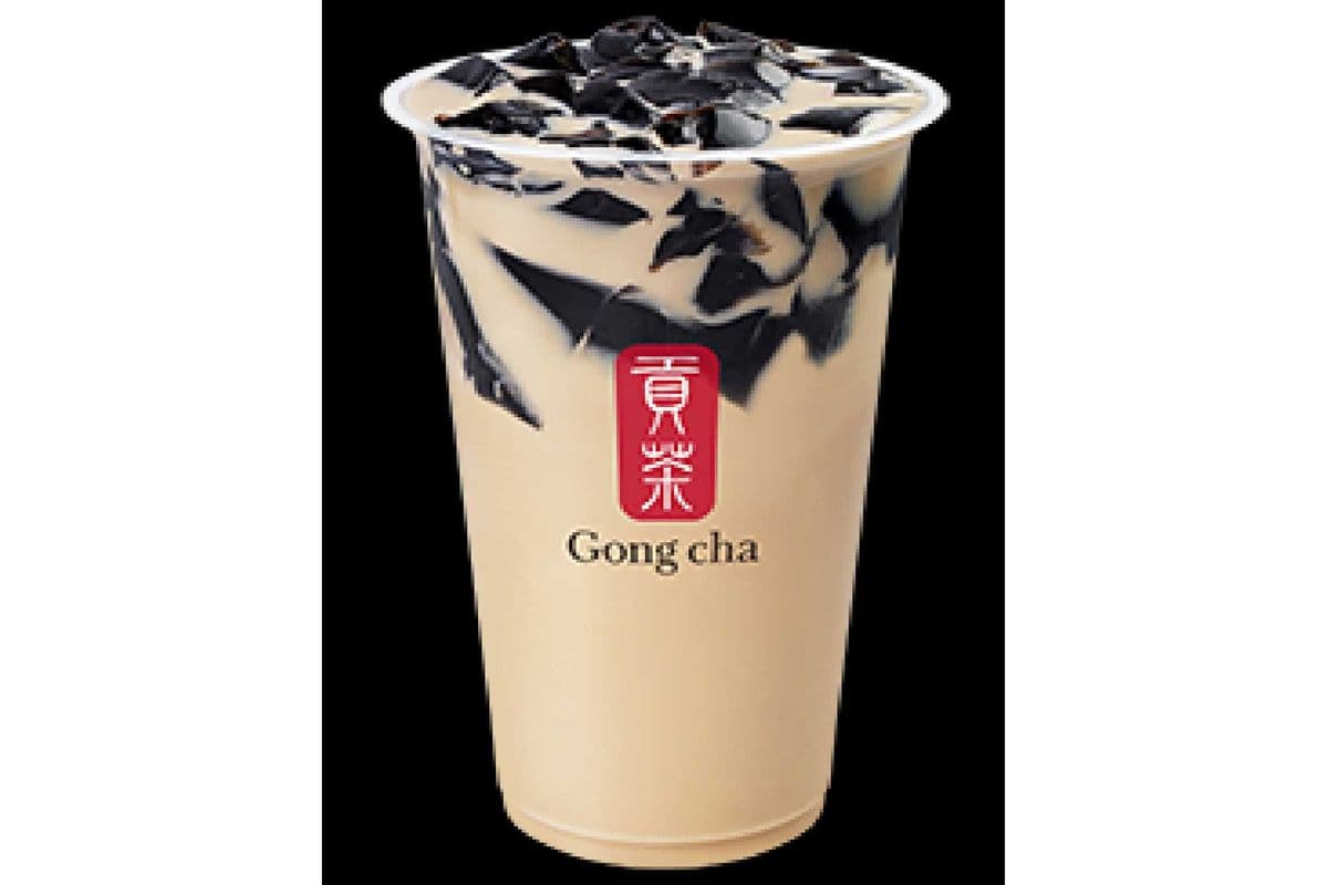 Milk Tea with Grass Jelly