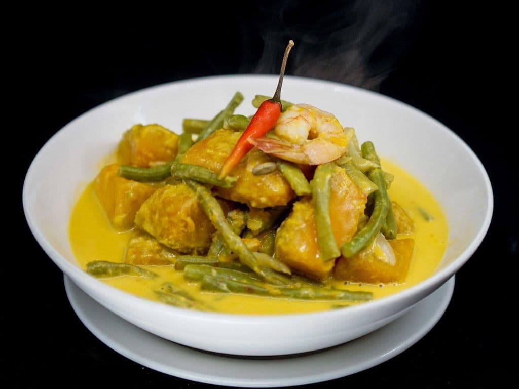 Ginataang Sitaw and Kalabasa with Shrimp
