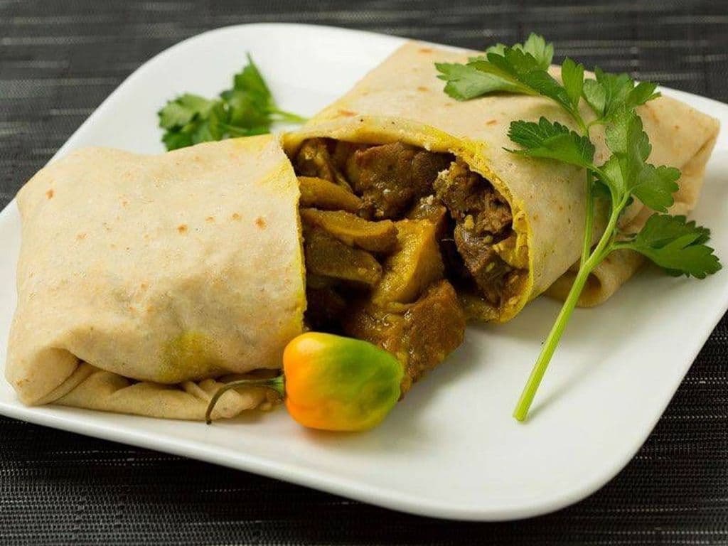 Curry Goat Roti