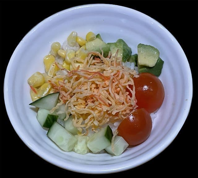bowl 6.spicy crab meat poke bowl