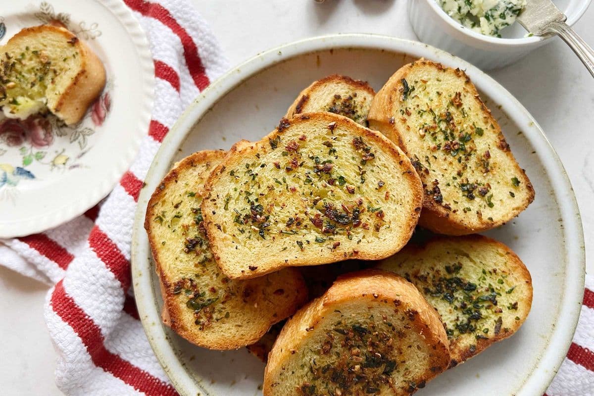 One Slice Garlic Toast
