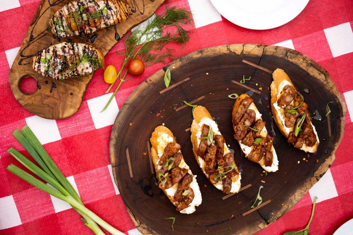 Maple Sausage Crostini
