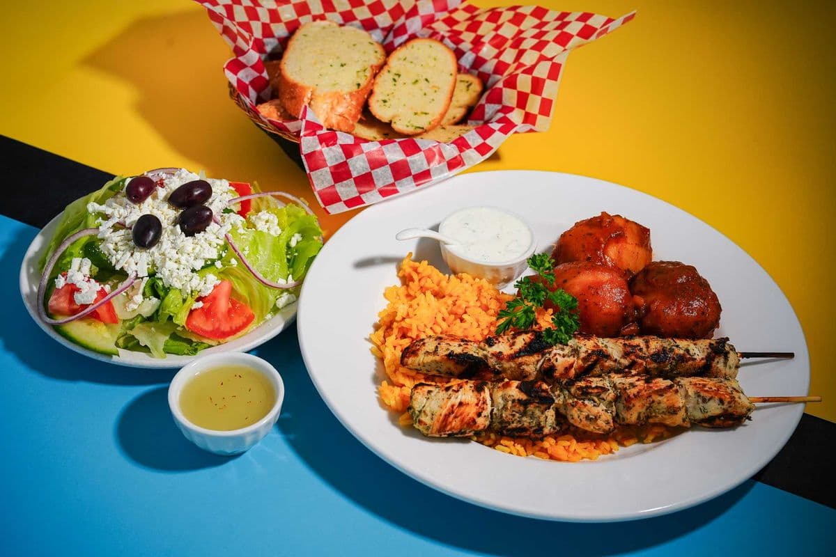Chicken Souvlaki Dinner