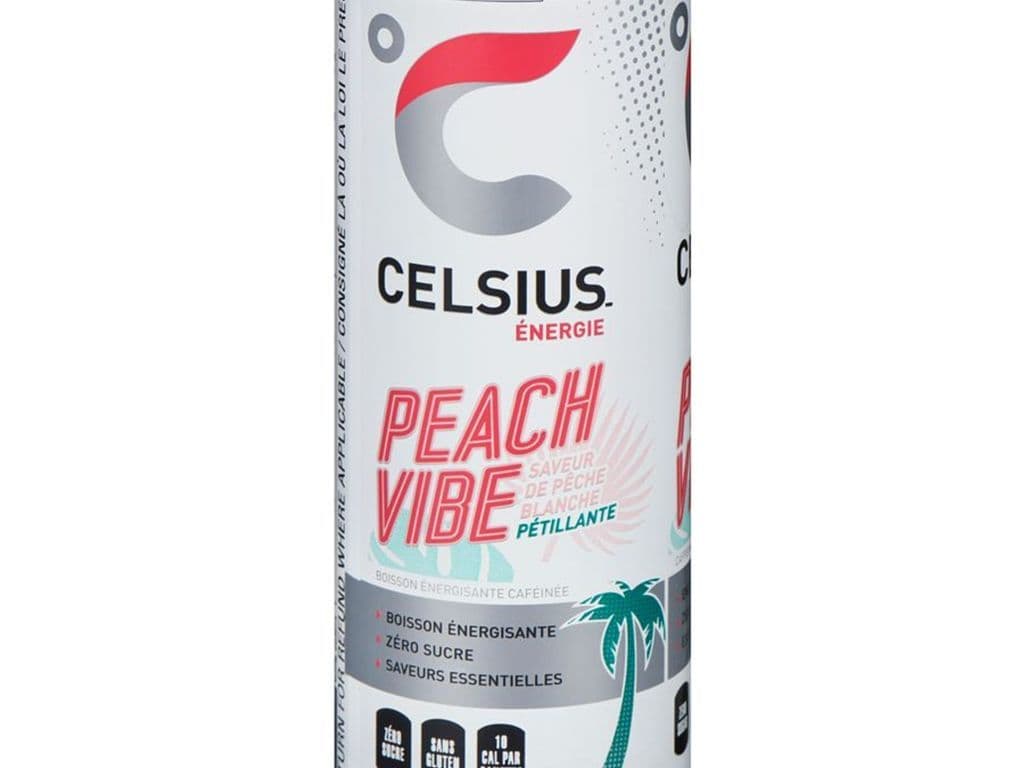 CELSIUS SPARKLING PEACH VIBE ENERGY DRINK 355ML