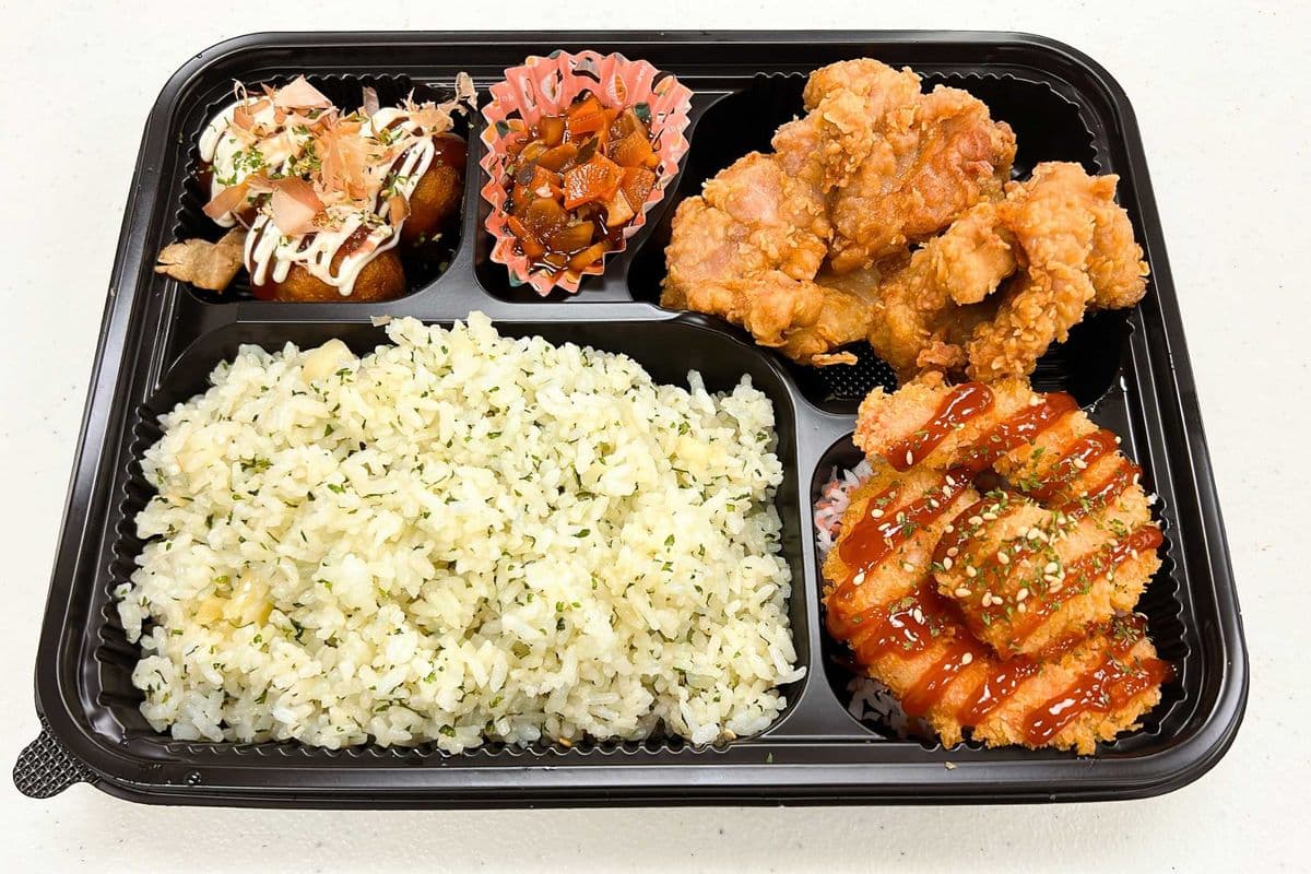 Garlic Butter Fried Rice Bento Box