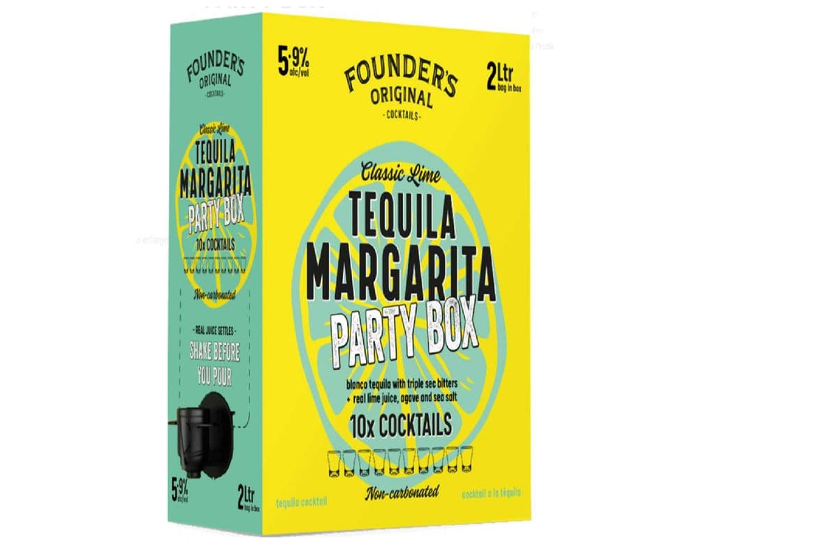 Founders Original Classic Lime Margarita Party Box (1 x 2 Litre Box)