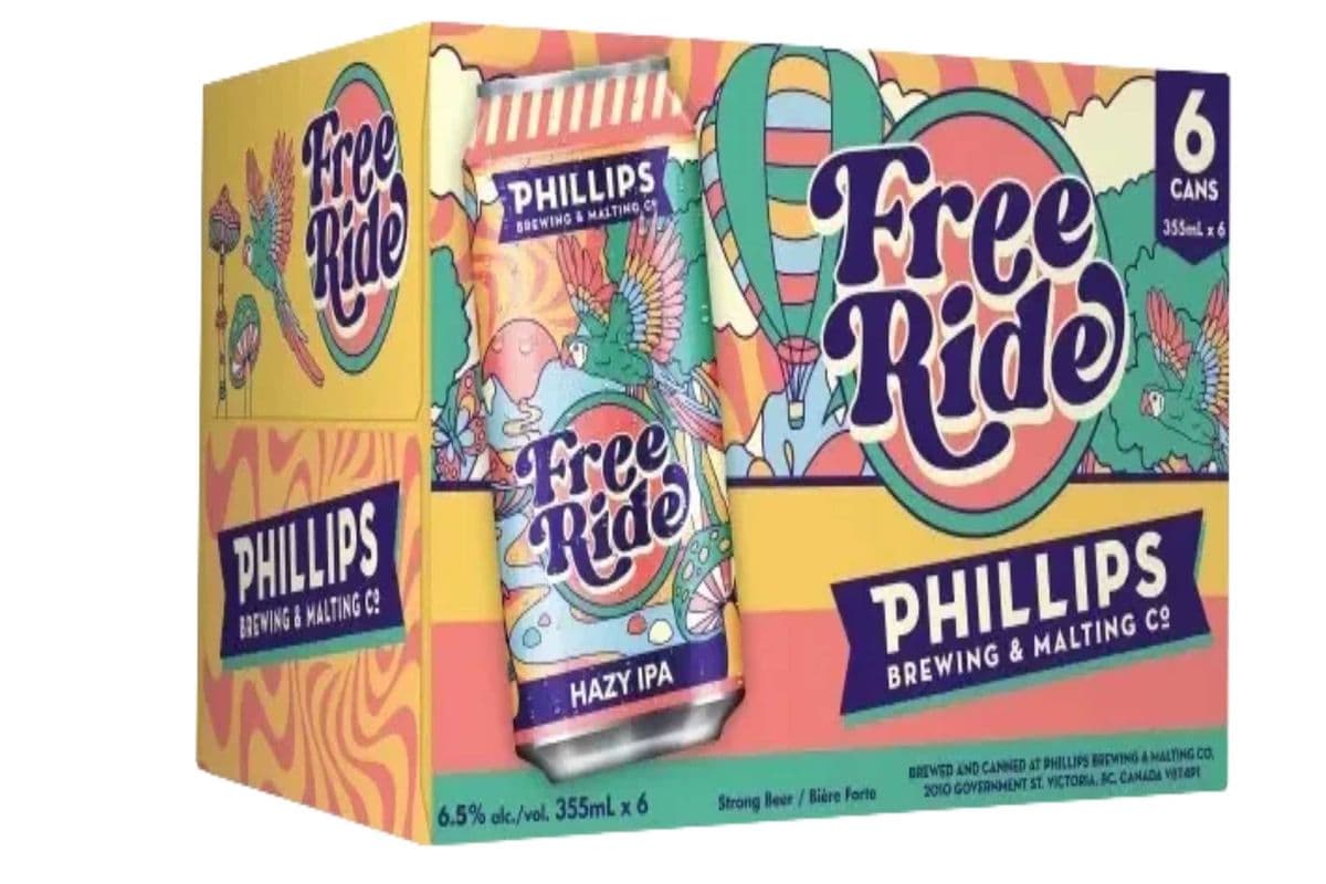 PHILLIPS FREE RIDE HAZY IPA 6*355ML (1 x 355ML)