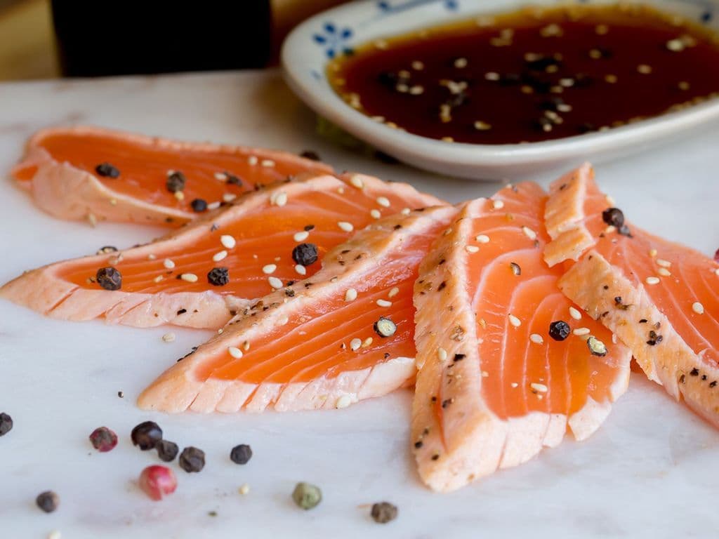 Salmon Tataki Sashimi(5pcs)
