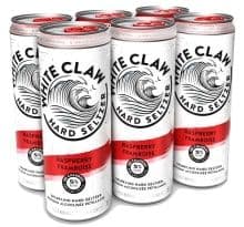 White Claw Raspberry Hard Seltzer (6 Cans) (6 x 355 ml)