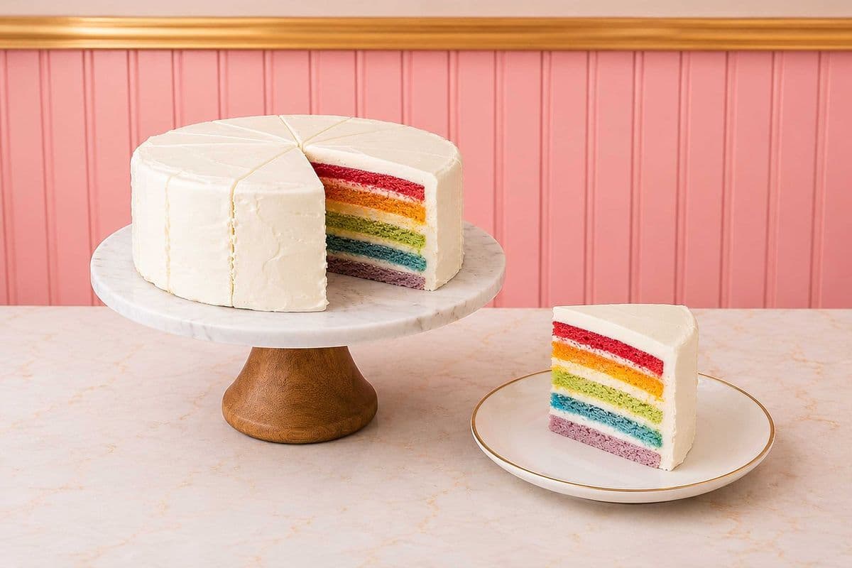 Rainbow Burst Cake