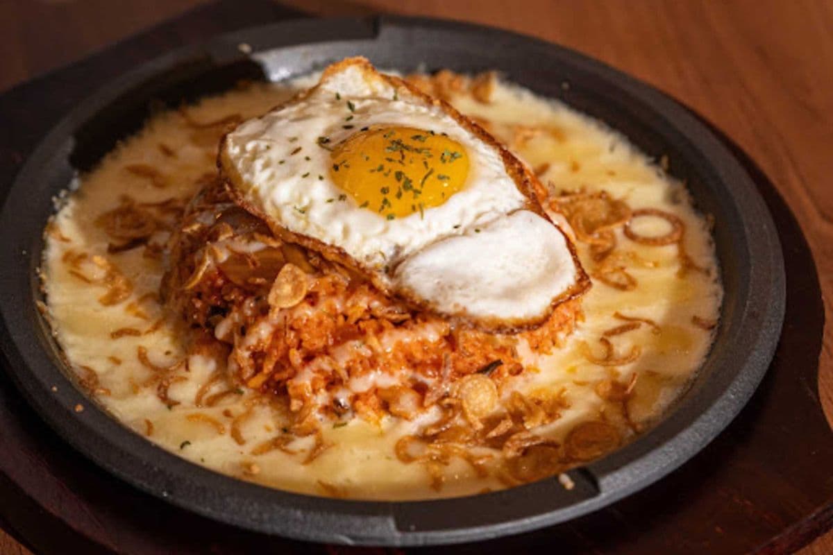 Cheesy Kimchi Fried Rice