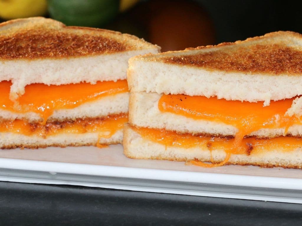 Triple Decker Grilled Cheese Sandwich