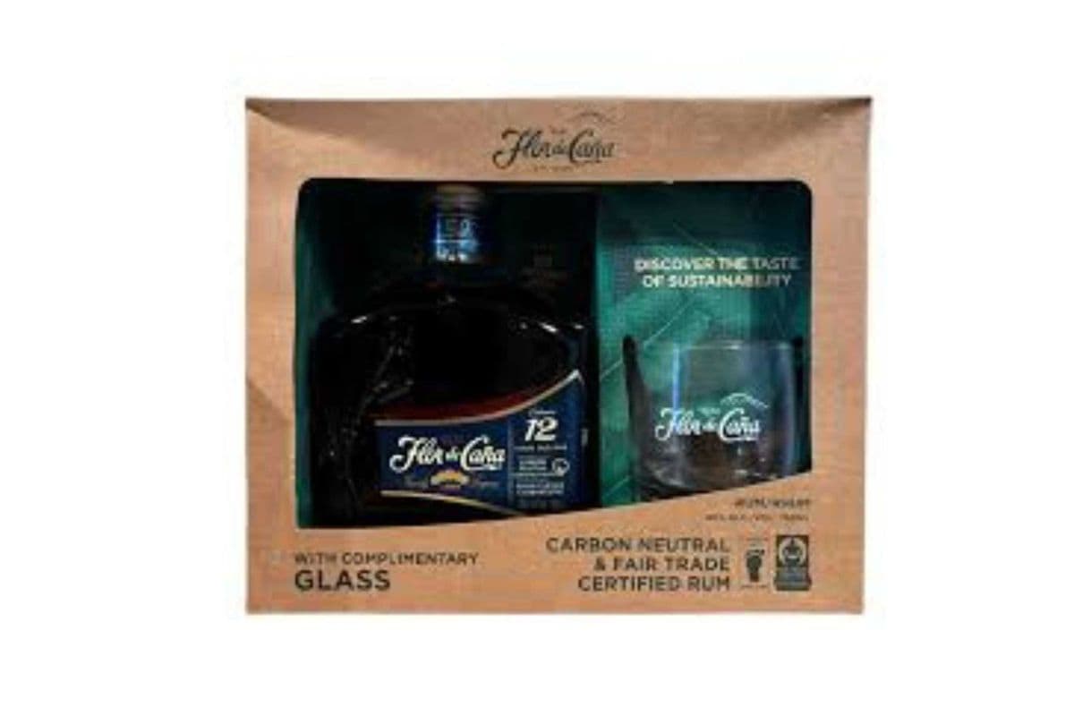 Flor de Cana 12 Year Anejo Rum Gift Pack (1 x 750ml)