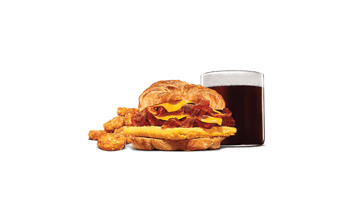 Double Bacon, Egg & Cheese Croissan'wich® Medium Combo