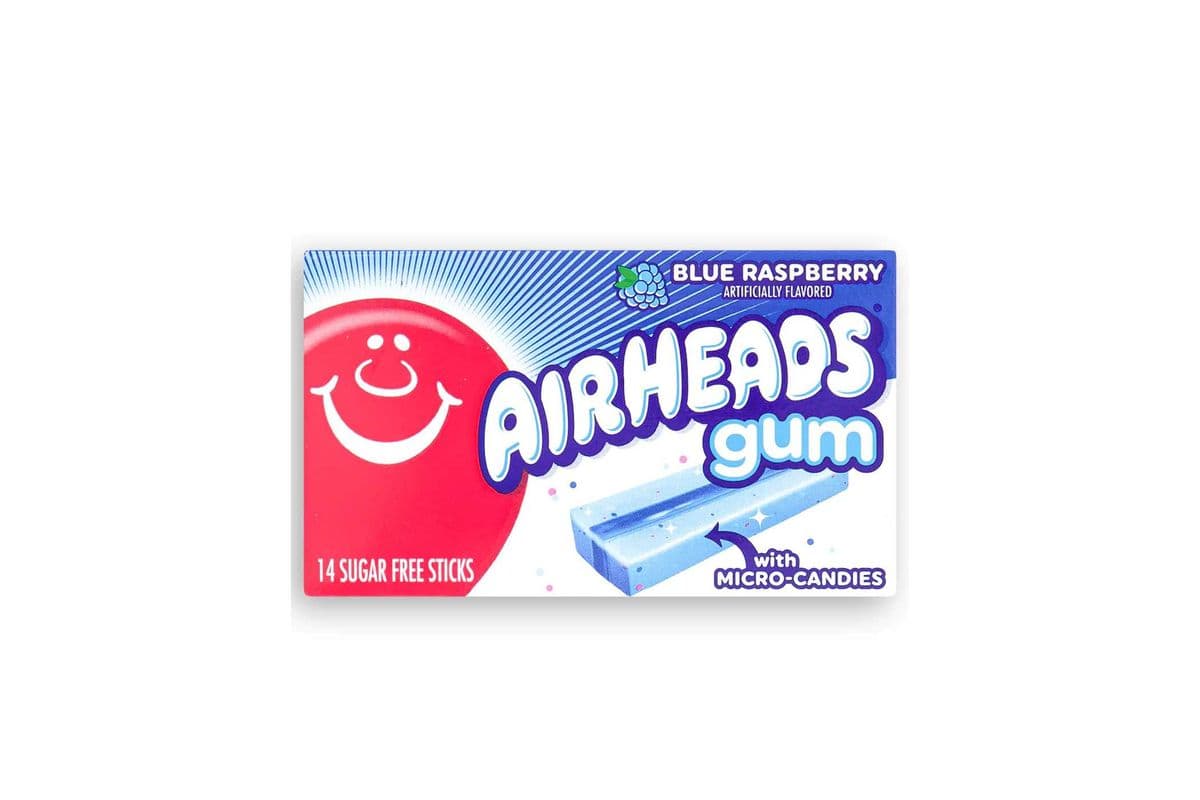 Airheads Gum Blueraspberry 14 Sticks-US