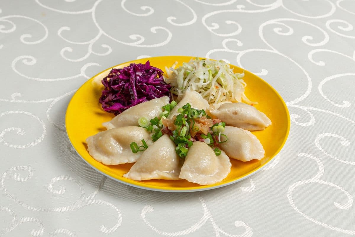 Heavenly Pierogi with Coleslaw