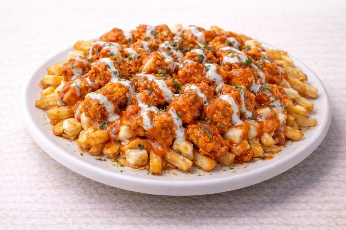 High End Buffalo Chicken Poutine