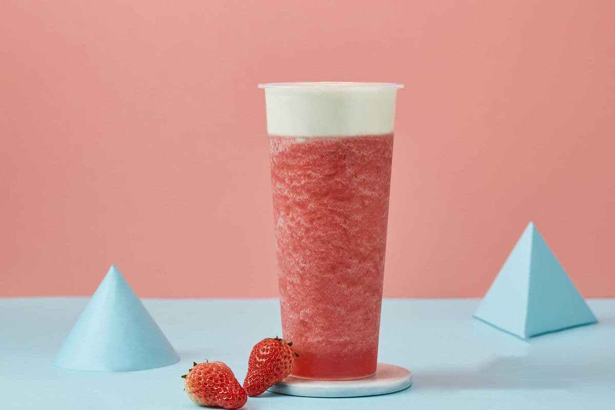 Strawberry Slush with Foam