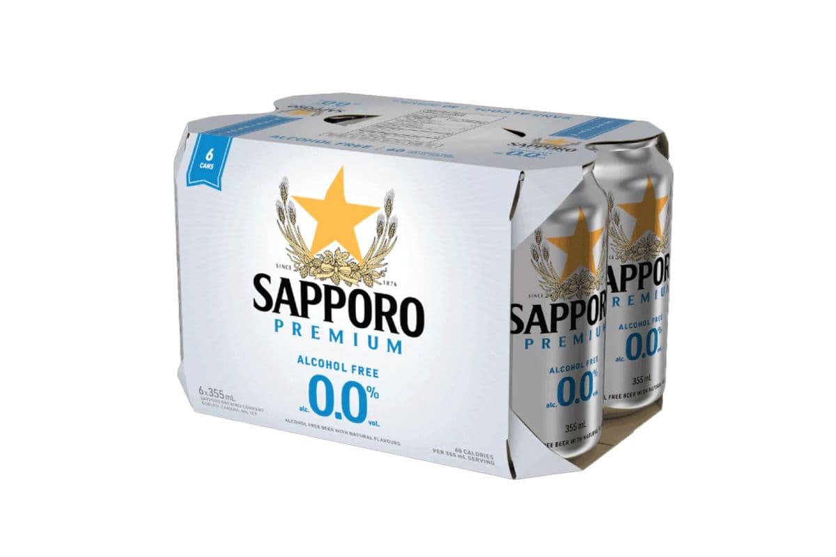 Sapporo Alcohol Free (6 x 355mL Cans)