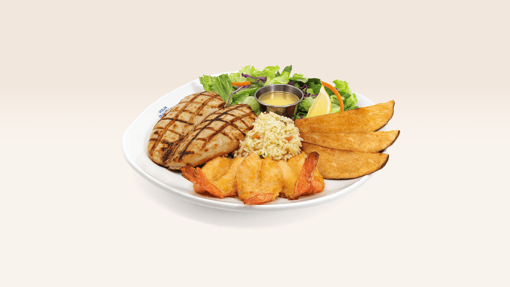 Chicken Breast and Butterfly Shrimp / Poitrine de poulet et crevettes papillon