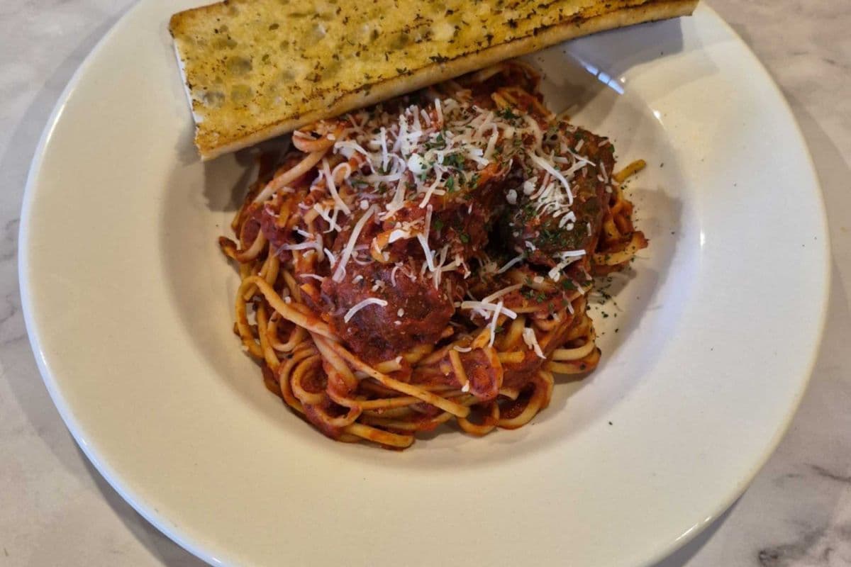Senior Linguine and Meatballs