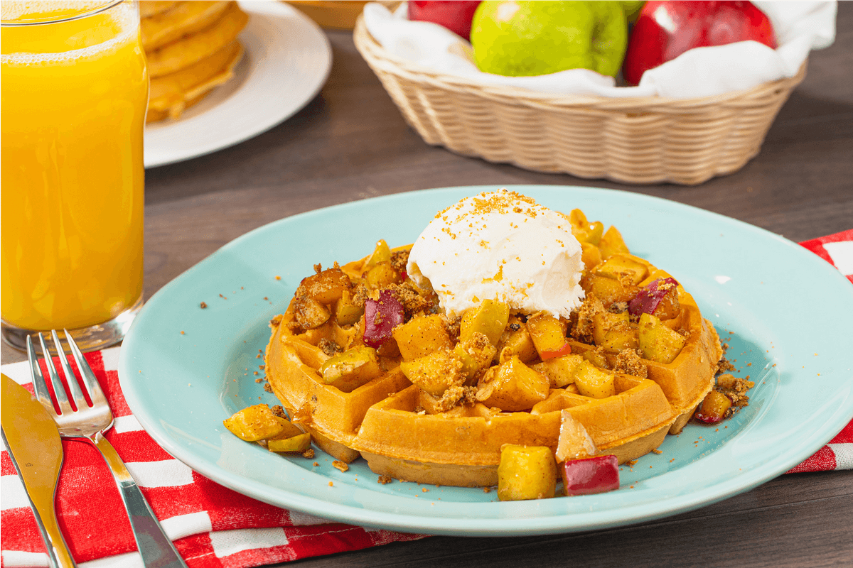 Apple Crumble Waffle