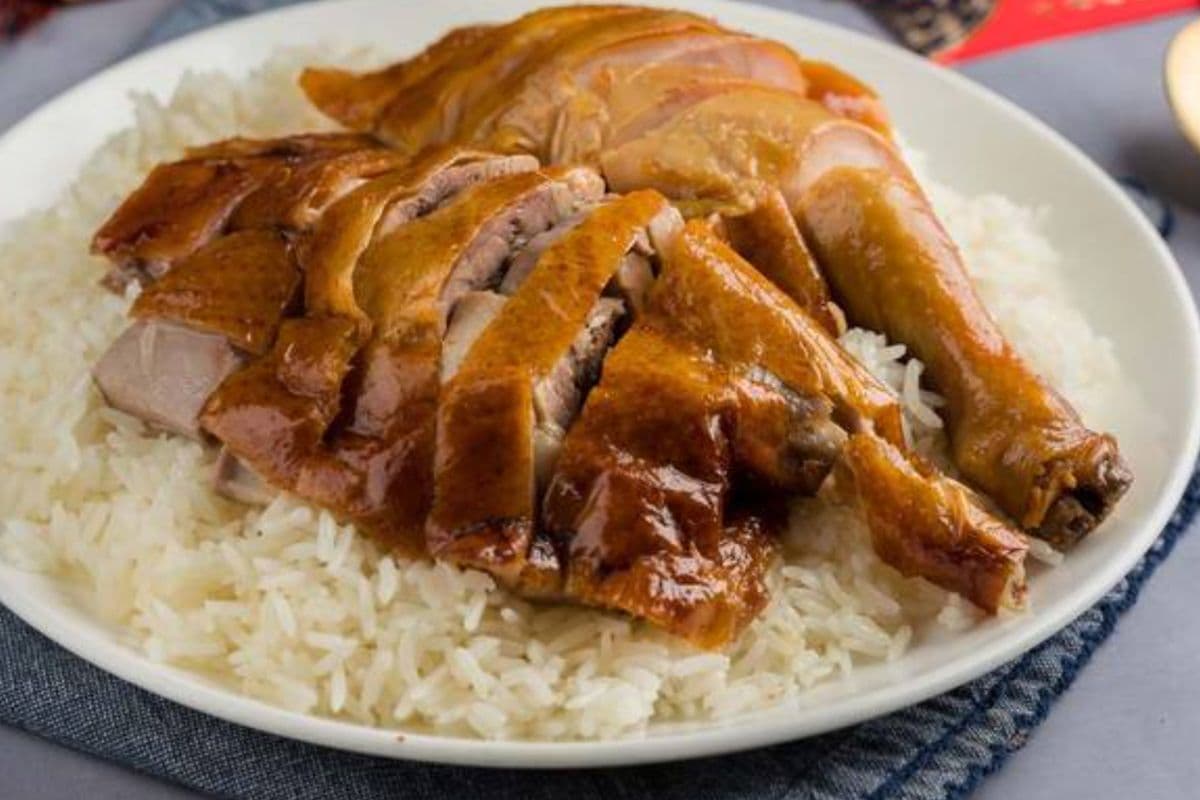 Rice with Duck Leg and Chicken Leg