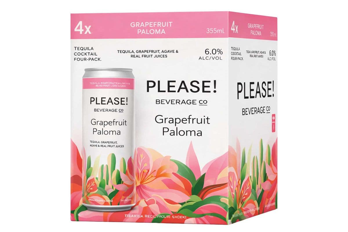 270515 - Please! Grapefruit Paloma Coolers (4 x 355 ml)