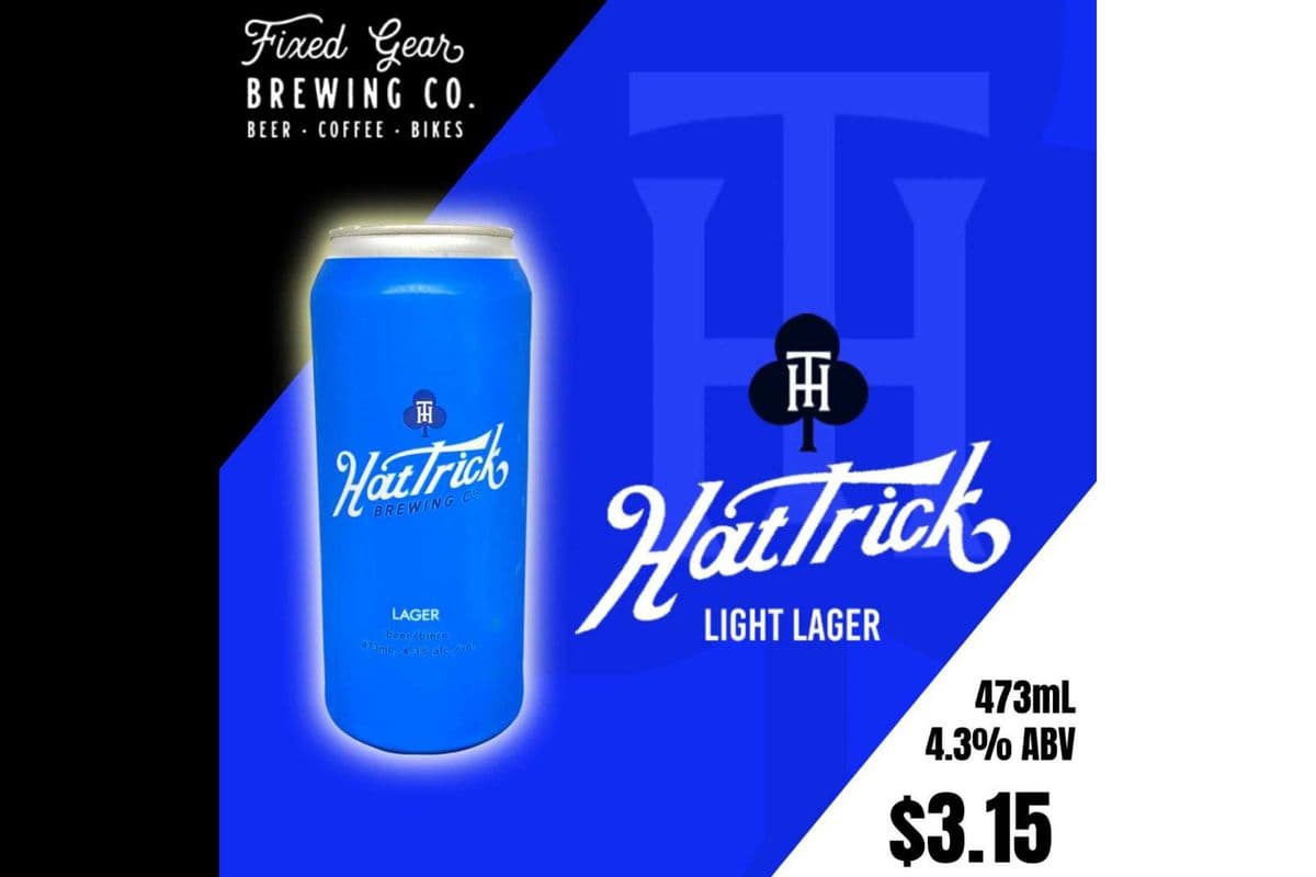 Hat Trick Light Lager (16oz Canned Beer) (1 x 473 mL)