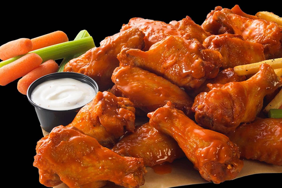 Four pound wings and fries