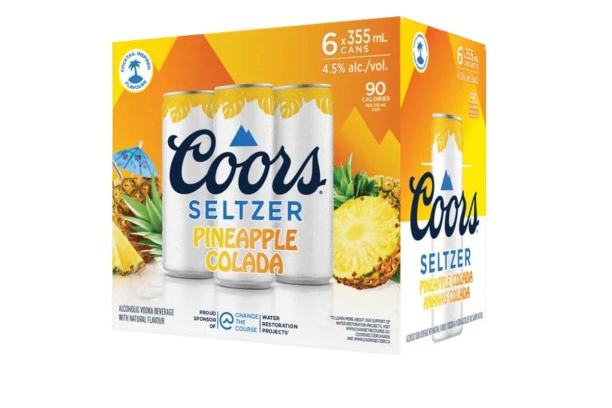 COORS SELTZER PINEAPPLE COLADA 6PK (6 x 355ml)