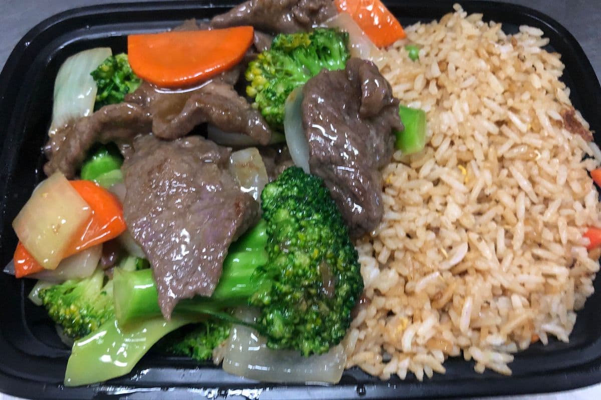 7. Salty peppery pork chop & fried rice