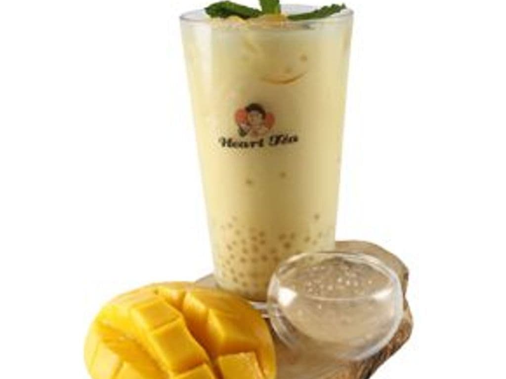 B06. Mango Milk Tea with Sago (Small) 芒果西米奶茶