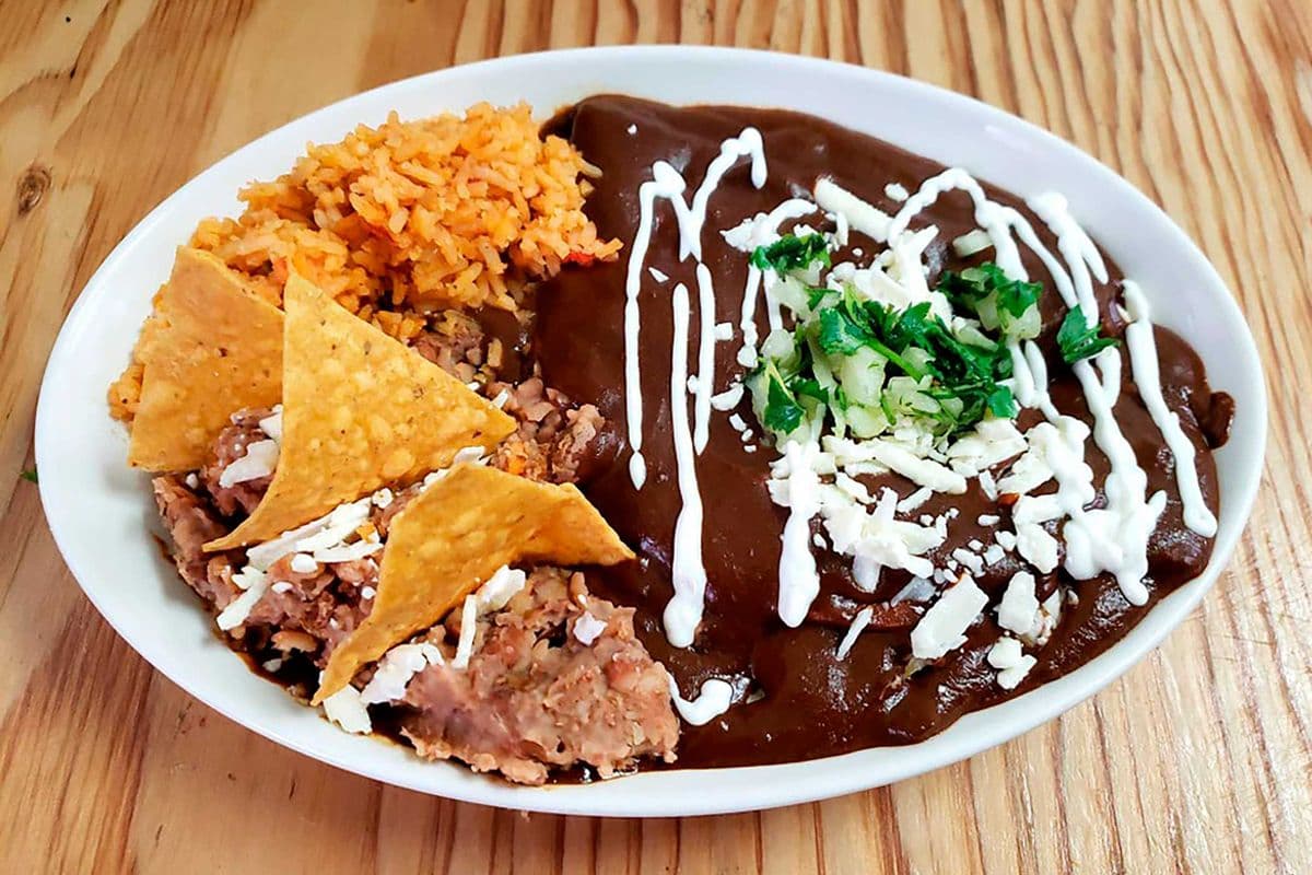 * Veggie Enchiladas Mole (PLATE)