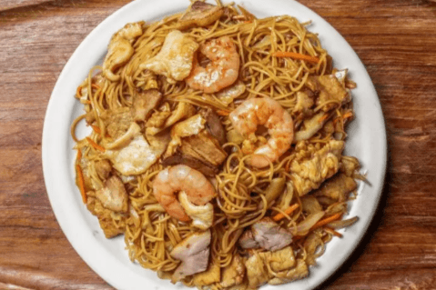90. Shrimp and Meat Chow Mein