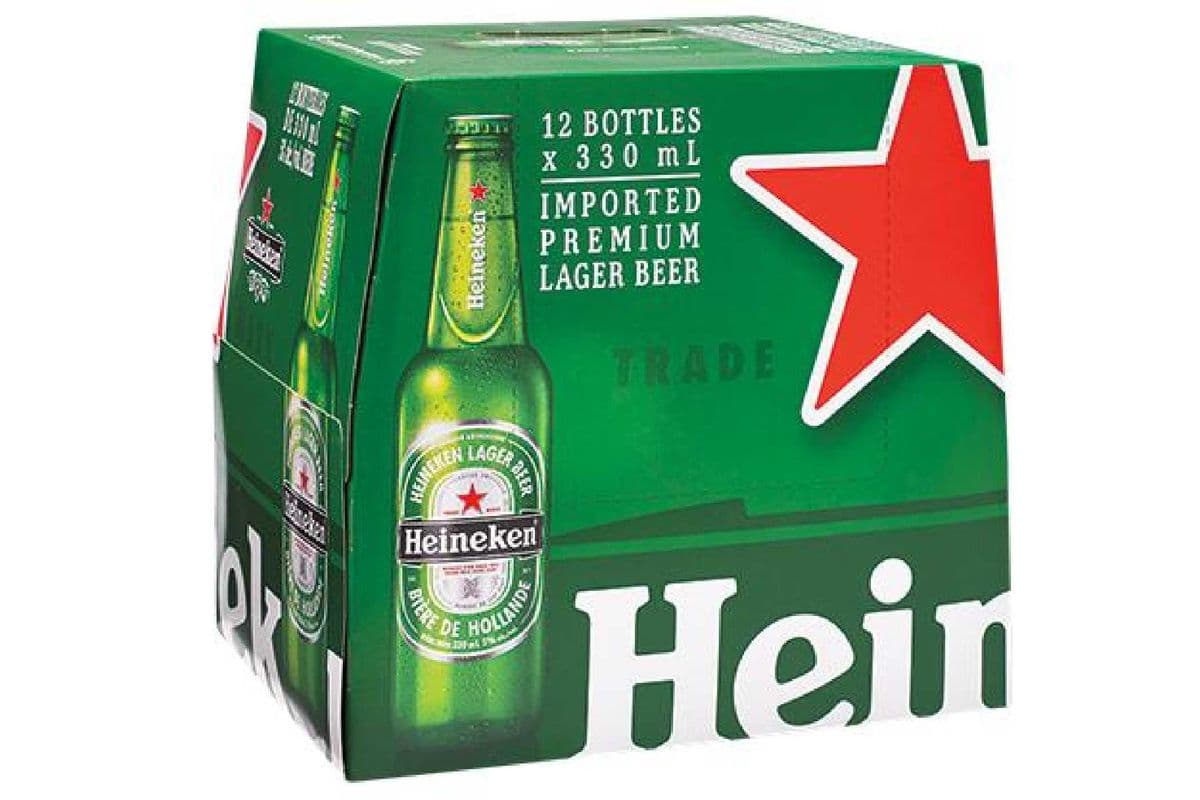 Heineken Lager (12 Pack Bottles) (12 x 330 ml Bottles)