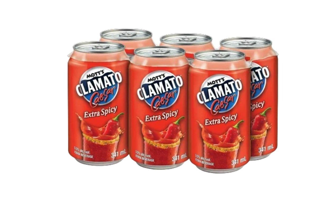 MOTTS CLAMATO CAESAR EXTRA SPICY 6PK (6 x 355ml)