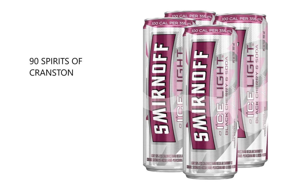 SMIRNOFF ICE LIGHT BLACK CHERRY & SODA 4 CANS (1 x 4x355ML)