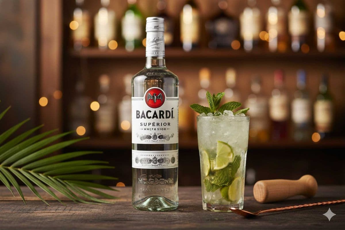 BACARDI WHITE RUM (750ML) 40.0% ABV (1 x 750 mL)