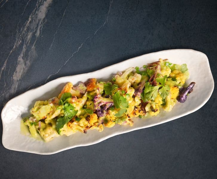 Roasted Cauliflower with Jalapeño Salsa