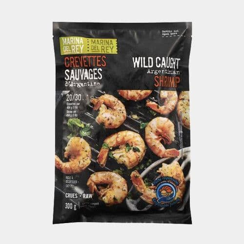 Marina Del Rey Crevettes sauvages crues d'Argentine (300g) / Marina Del Rey Wild Caught Argentinian Shrimp (300g)
