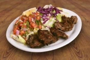Chopan Kabob Salad & Naan (Lamb Chops)