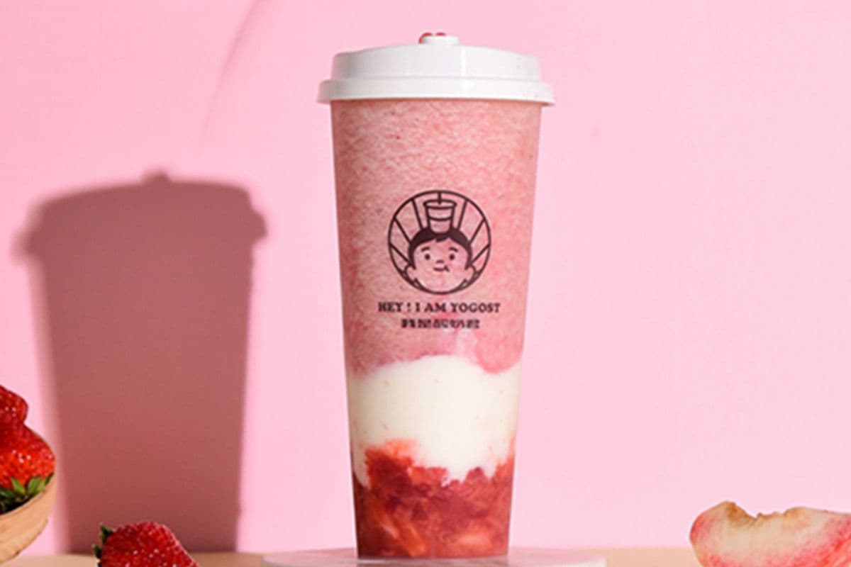 Peach Strawberry Yogurt Slush (益生桃桃莓)